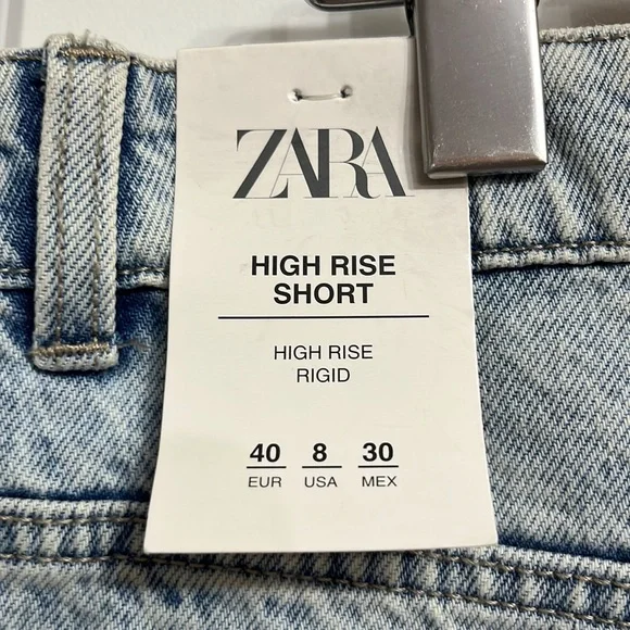 Zara Denim High Rise Short - Picture 8 of 8
